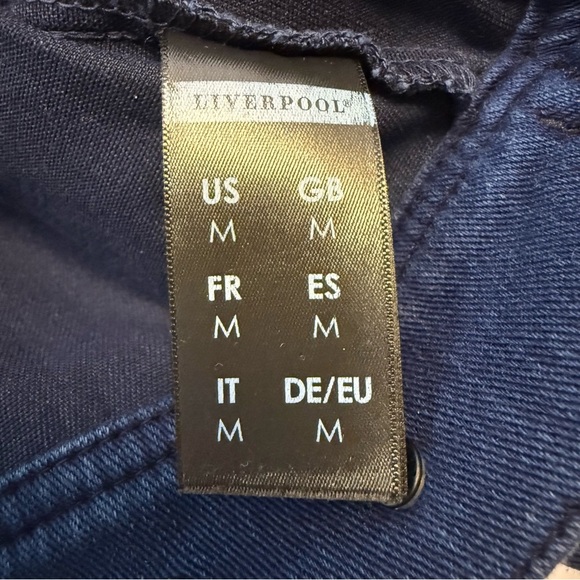 Liverpool Los Angeles Dark Americana Denim Jean Jacket Women’s Size Medium - Picture 11 of 12